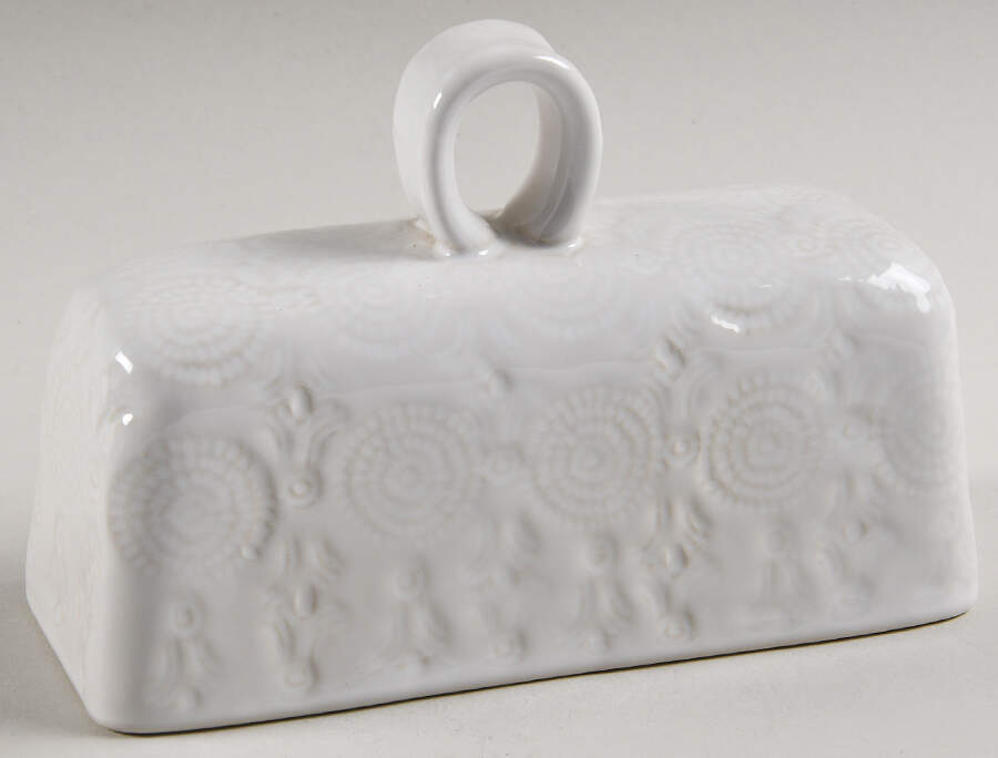 Old Havana White Lid for 1/4 Lb Butter by Anthropologie-1