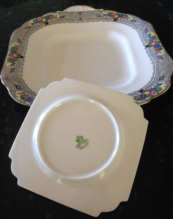 AYN282 Square Handled Cake Plate by John  Aynsley & Sons-1