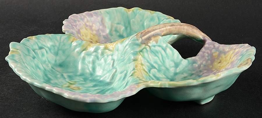 Hydrangea 3-Part Relish by Avon Ware Pottery-1