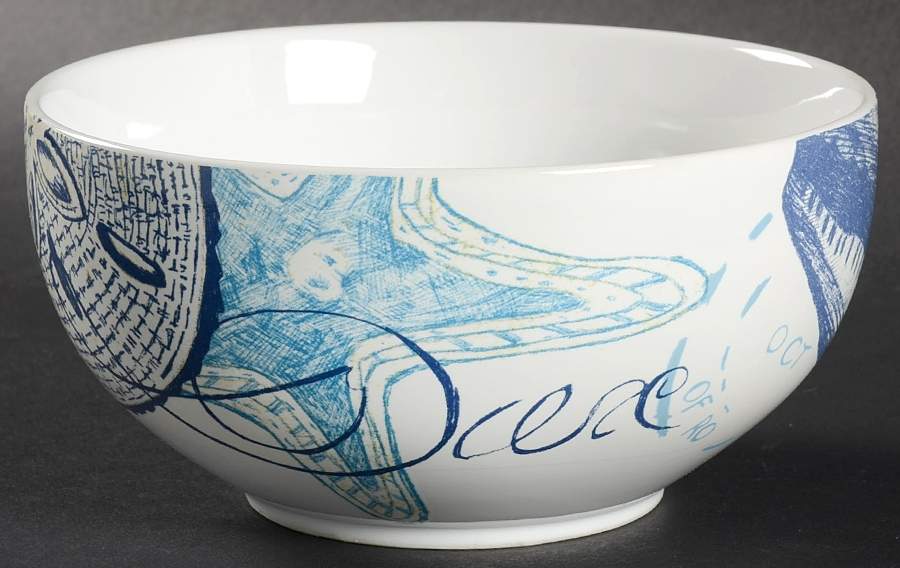Oceana Blue (Shells) Soup/Cereal Bowl by 222 Fifth (PTS)-1