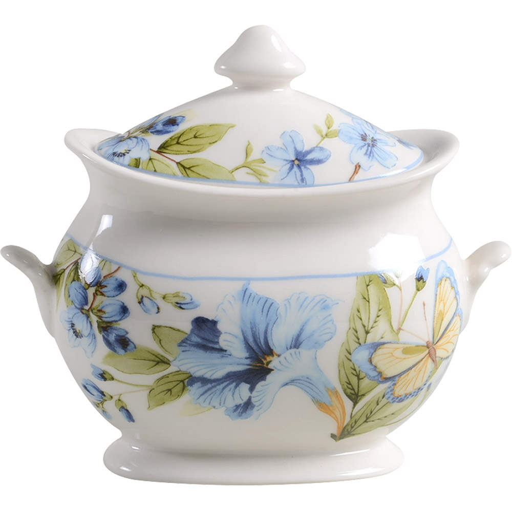 Lyanna Blue Sugar Bowl & Lid by 222 Fifth (PTS)-1