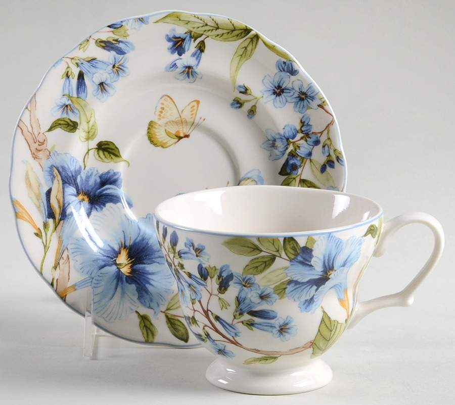 Lyanna Blue Footed Cup & Saucer Set by 222 Fifth (PTS)-1