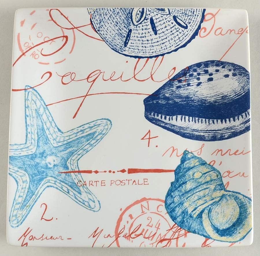 Oceana Coral (Shells) Salad Plate by 222 Fifth (PTS)-1