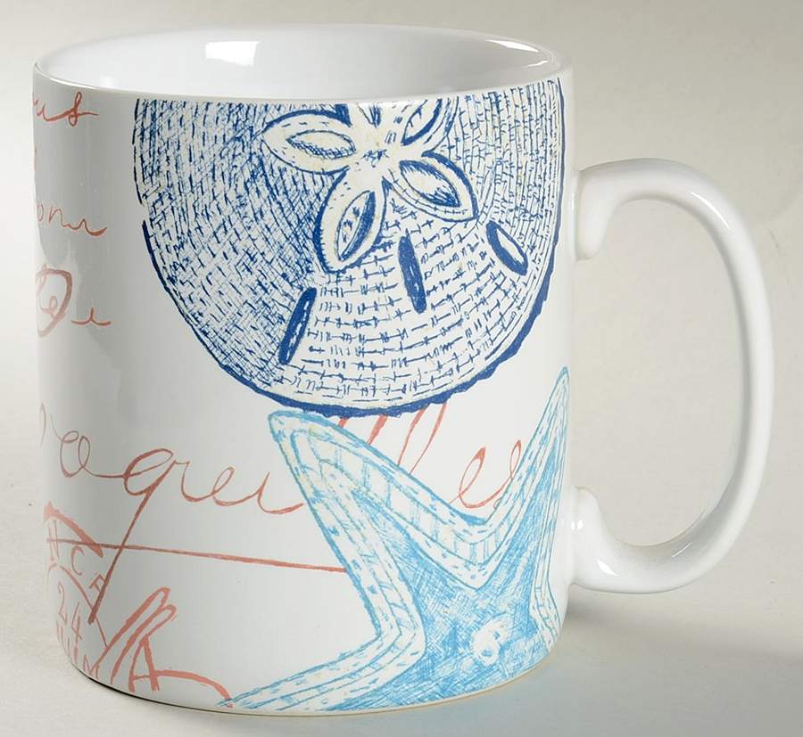 Oceana Coral (Shells) Jumbo Mug by 222 Fifth (PTS)-1