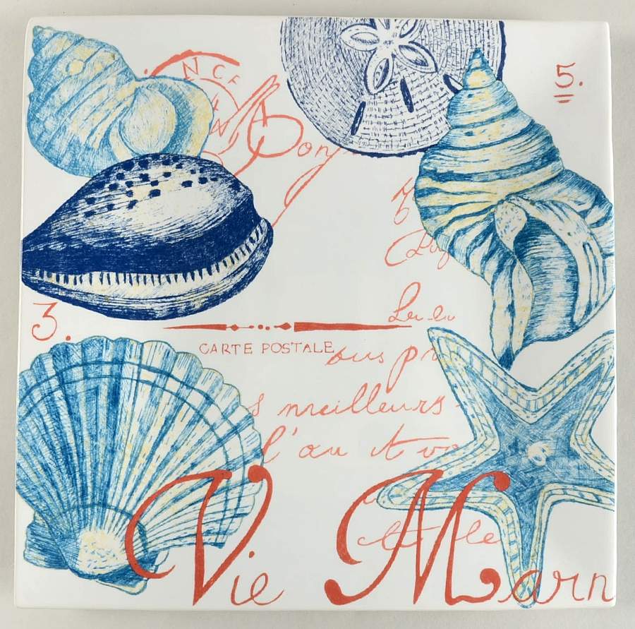 Oceana Coral (Shells) Dinner Plate by 222 Fifth (PTS)-1