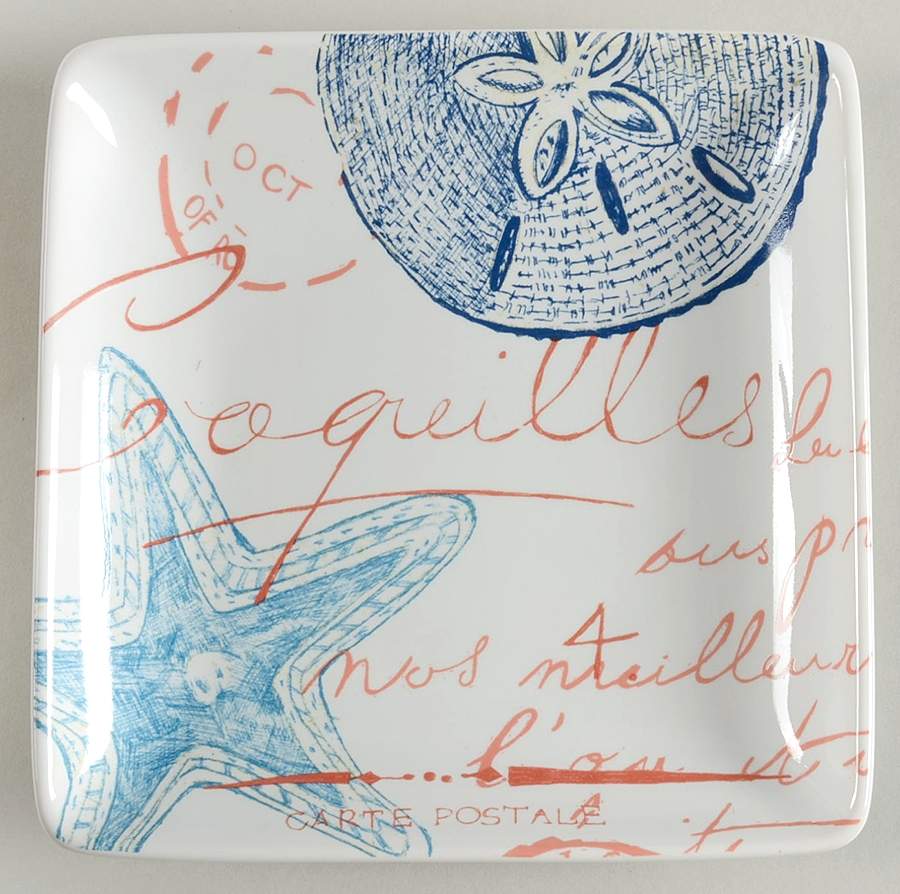 Oceana Coral (Shells) Appetizer Plate by 222 Fifth (PTS)-1
