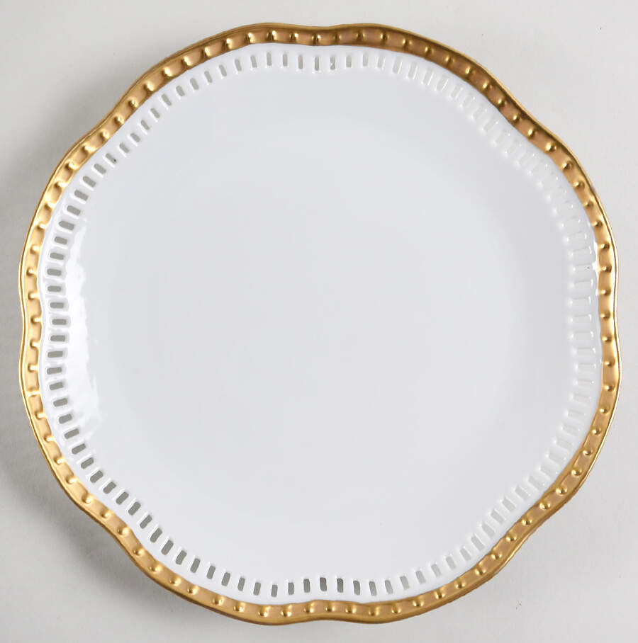 Anna's Golden Patina Pierced Edge Dinner Plate by Anna Weatherley-1