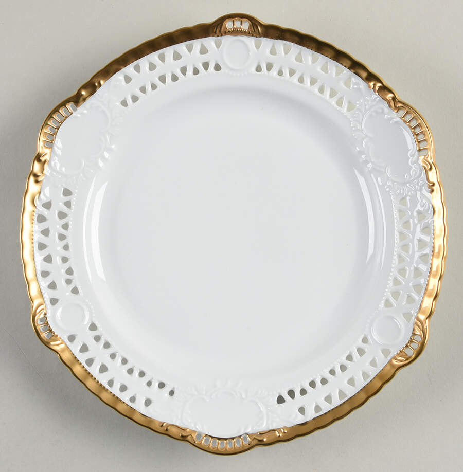 Anna's Golden Patina Pierced Edge Salad Plate by Anna Weatherley-1