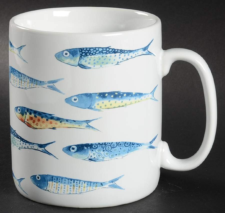 Fun Fish Blue Jumbo Mug by 222 Fifth (PTS)-1