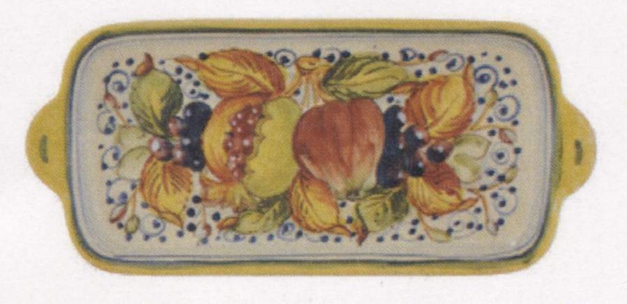 Fruit 10" Rectangular Handled Tray by Abbiamo Tutto-1
