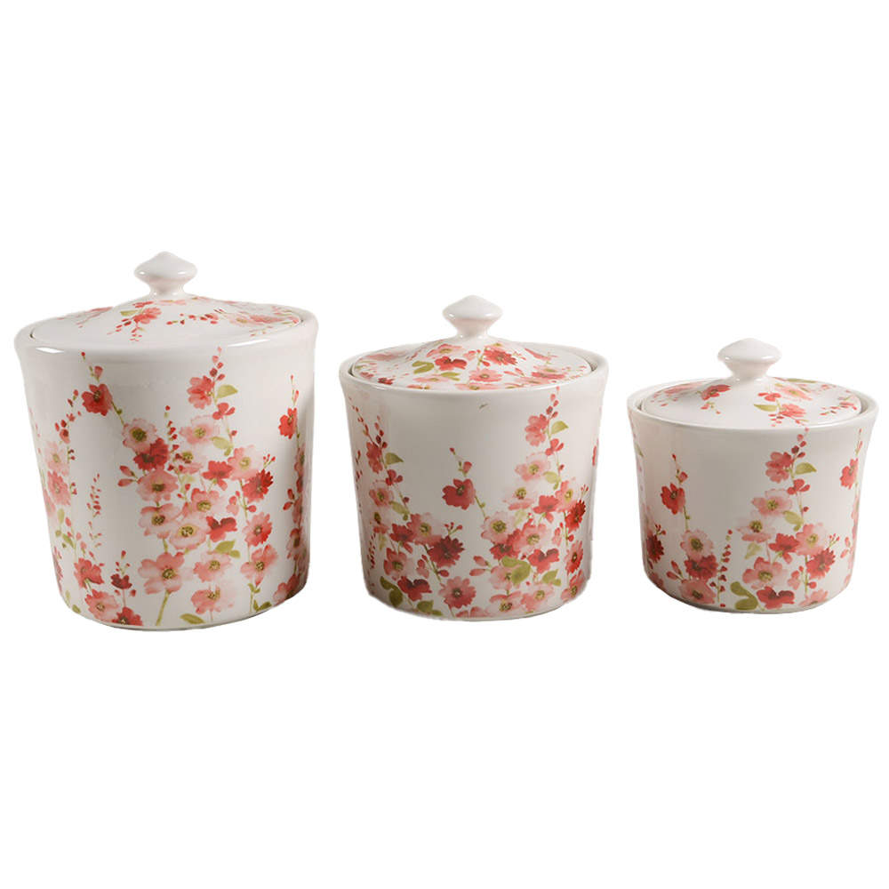 Belicia Red (3 Piece) Canister Set (Box Set) by 222 Fifth (PTS)-1