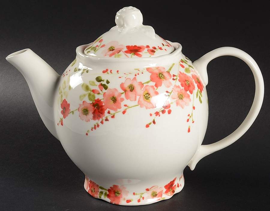 Belicia Red Teapot & Lid by 222 Fifth (PTS)-1