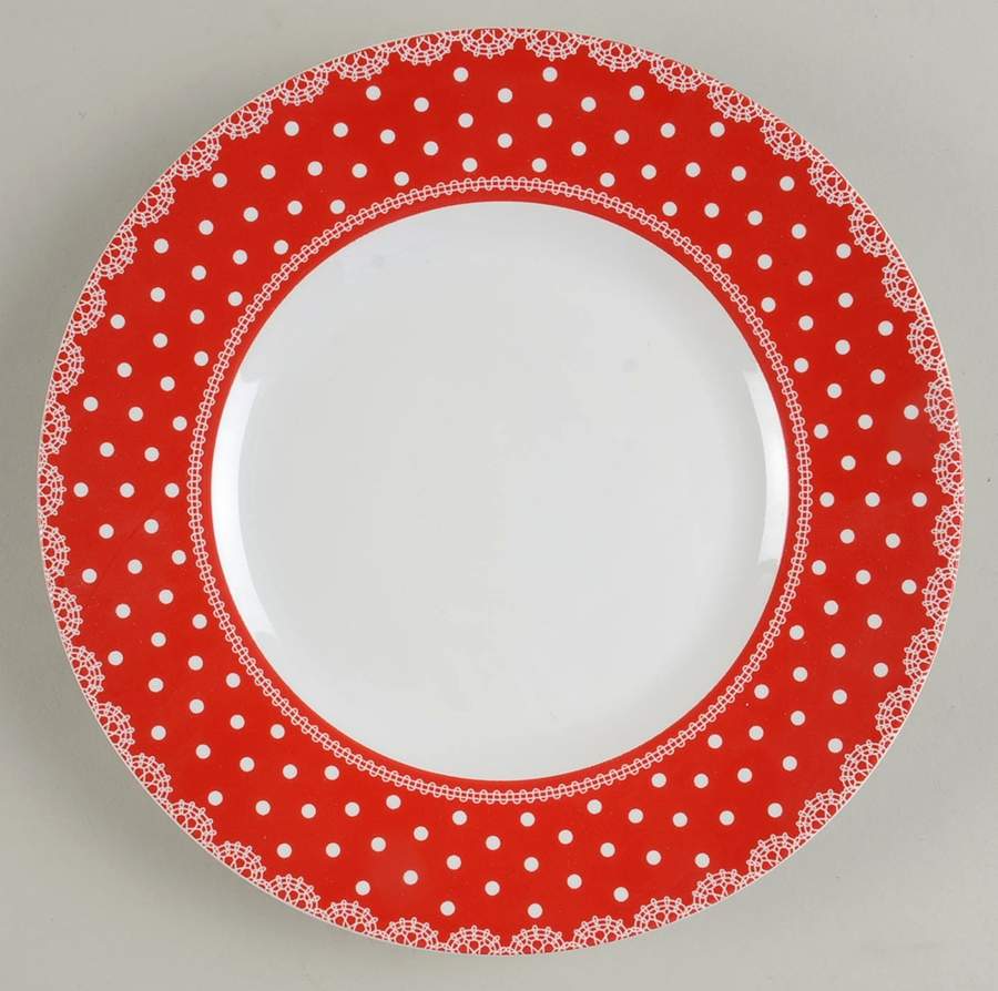 Home Cupboard Red Salad Plate by 222 Fifth (PTS)-1