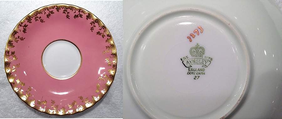 2273 Pink Saucer by John  Aynsley & Sons-1