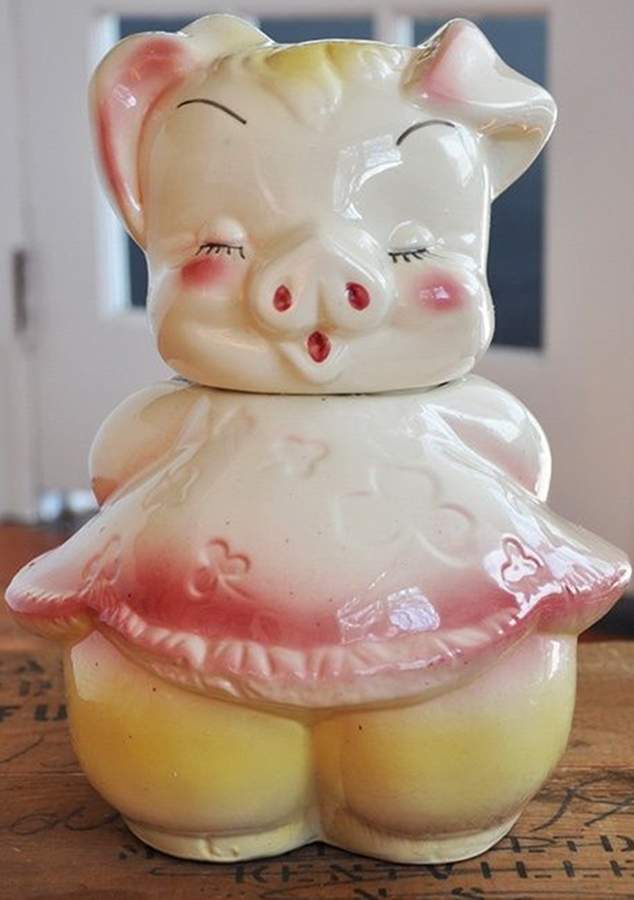 Cookie Jars Cookie Jar & Lid by American Bisque-1