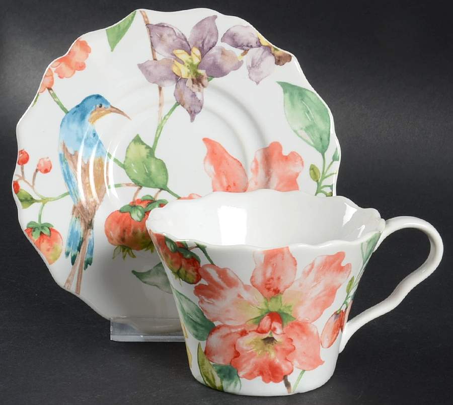 Carina Flat Cup & Saucer Set by 222 Fifth (PTS)-1
