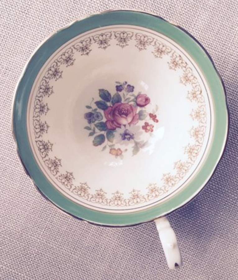 B4702 Green Footed Cup by John  Aynsley & Sons-1