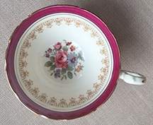 B4702 Red Footed Cup by John  Aynsley & Sons-1
