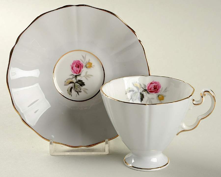 H573 Footed Demitasse Cup & Saucer Set by Adderley-1
