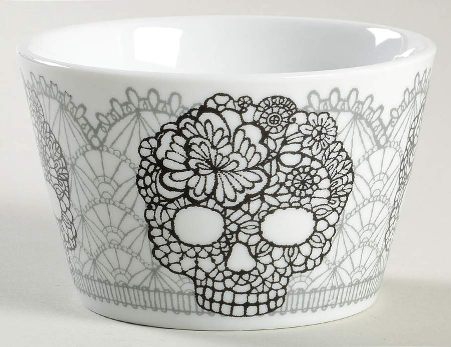 Skull Lace Individual Appetizer Bowl by 222 Fifth (PTS)-1