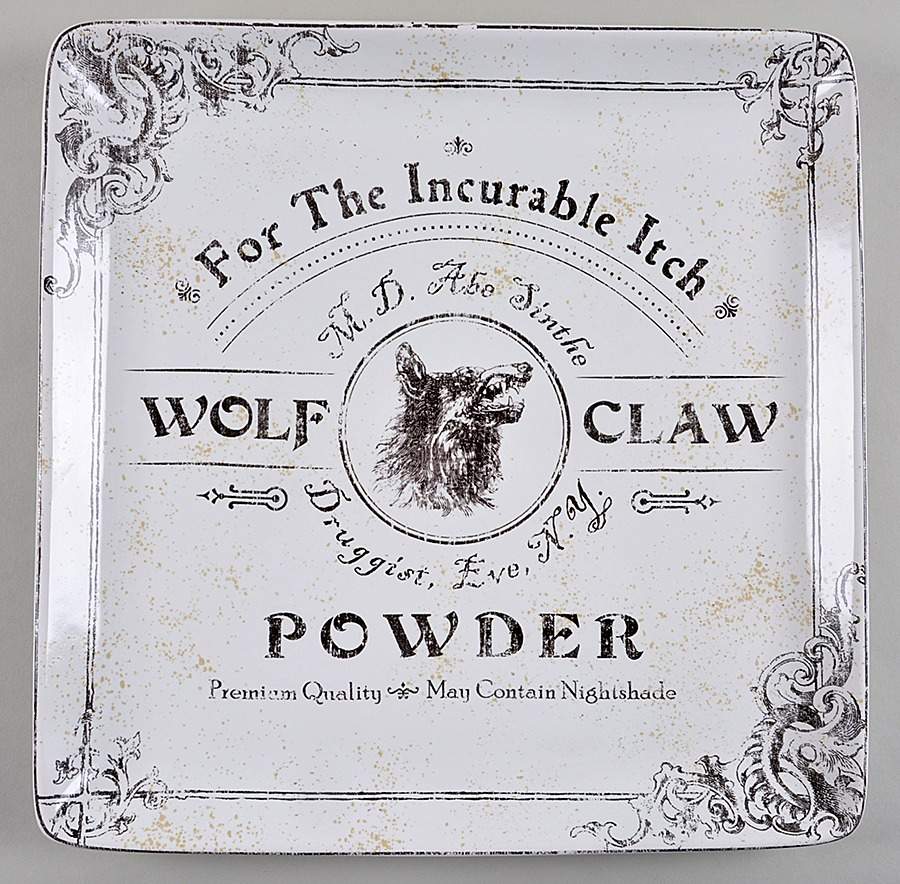 Hallow Apothecary 14" Square Platter by 222 Fifth (PTS)-1