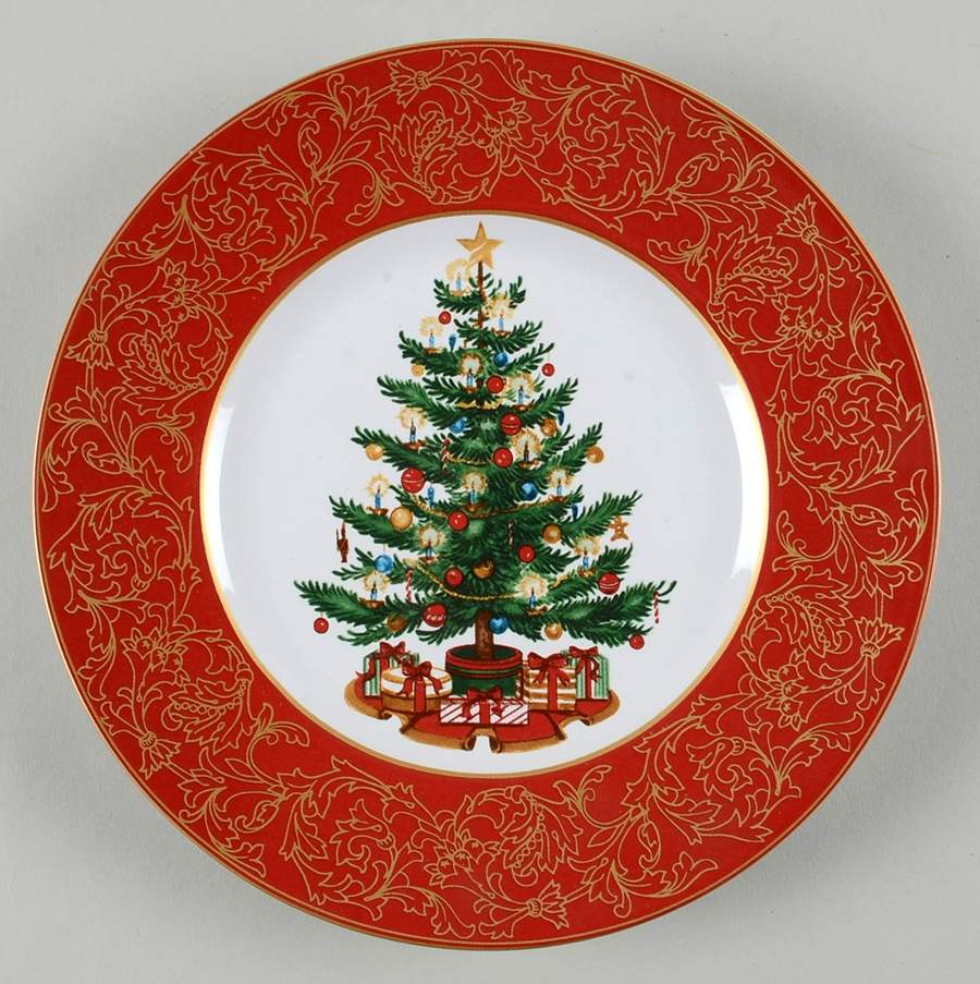 O' Tannenbaum Salad Plate by 222 Fifth (PTS)-1