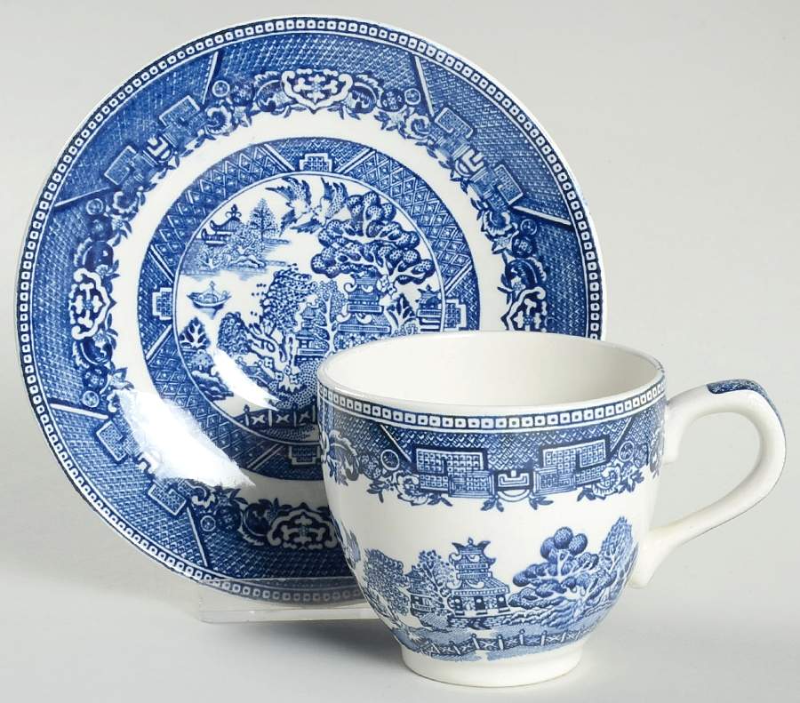 Willow (No Trim) Flat Cup & Saucer Set by Arklow-1