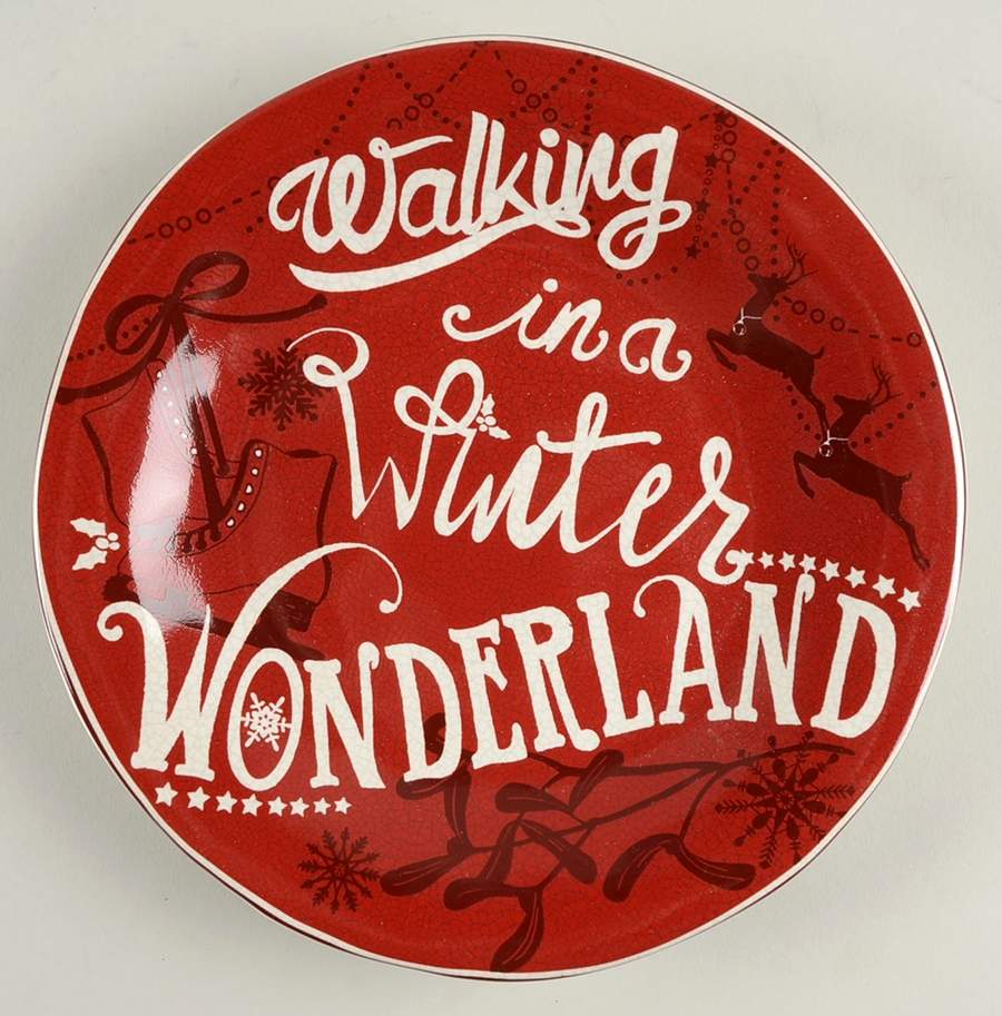 Christmas Tunes Salad Plate by 222 Fifth (PTS)-1