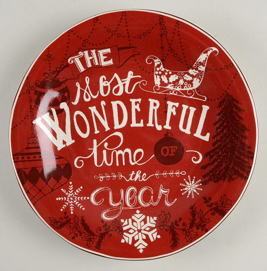 Christmas Tunes Salad Plate by 222 Fifth (PTS)-1