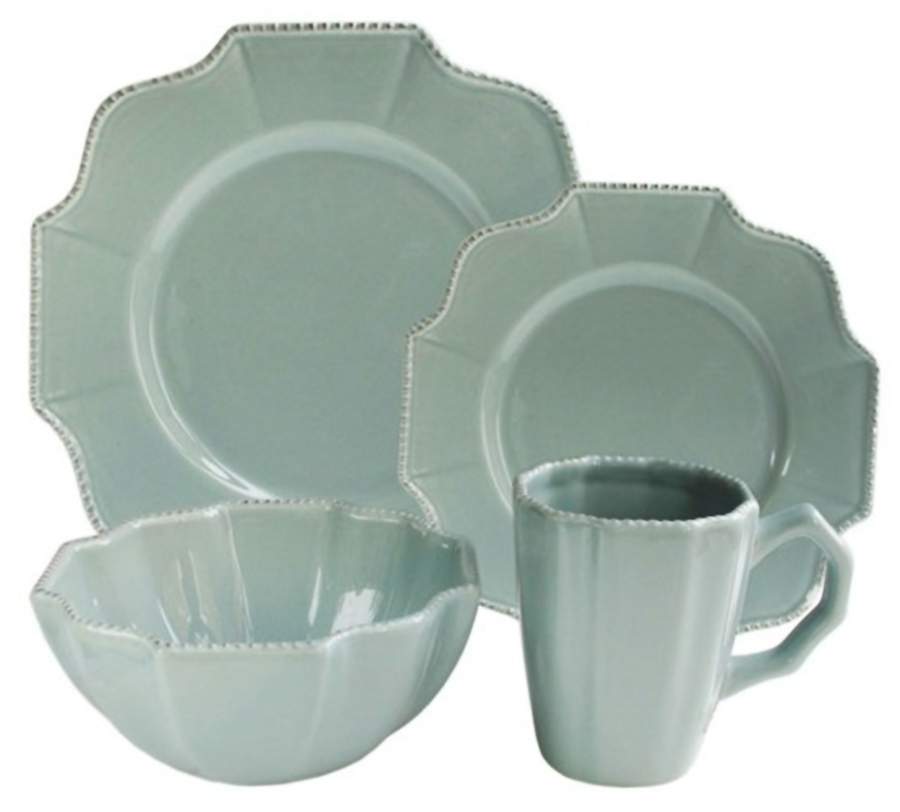 Scallop Blue Mist Dinner Plate by American Atelier-1