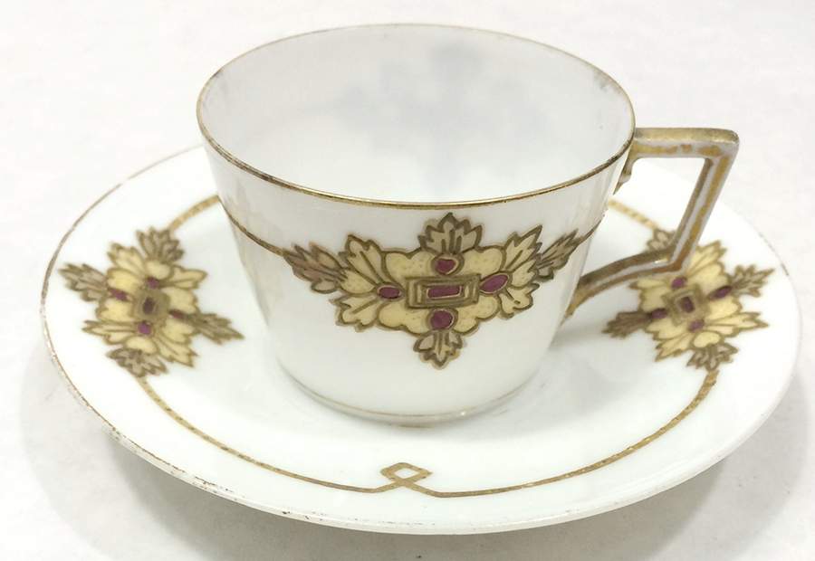 AKF83 Flat Cup & Saucer Set by A Klingenberg France-Austria-1