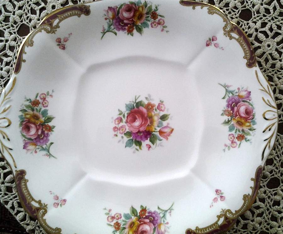 ADD129 Square Handled Cake Plate by Adderley-1