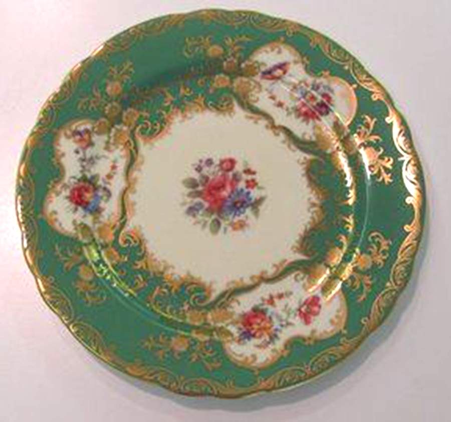 Aristocrat Green Dinner Plate by John  Aynsley & Sons-1