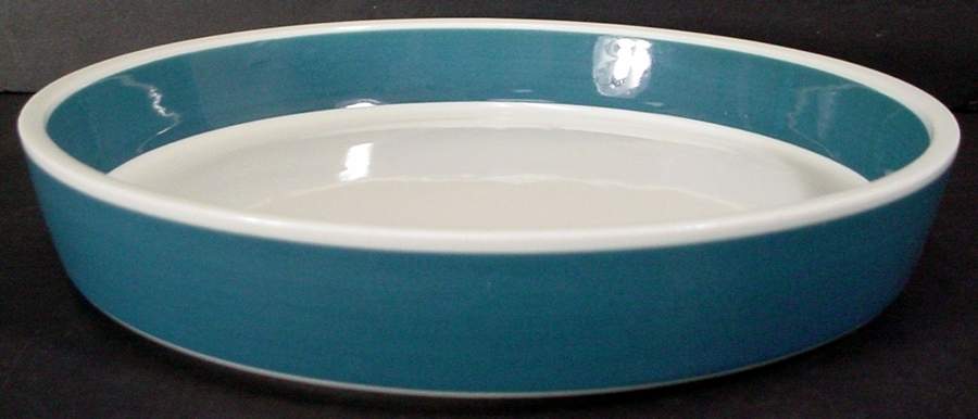 Atria Blue 8" Shallow Round Bowl by Arabia of Finland-1
