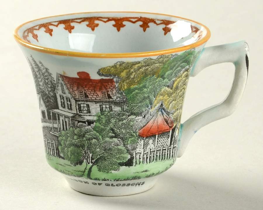 American Ways & Days (Green Body) Flat Demitasse Cup by Adams China-1