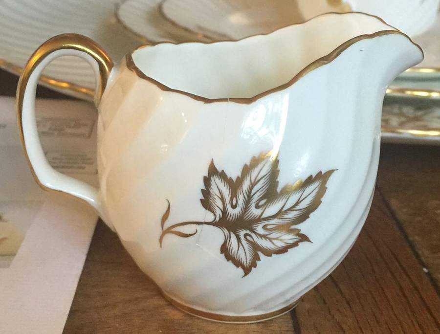 Golden Leaf Creamer by Adderley-1