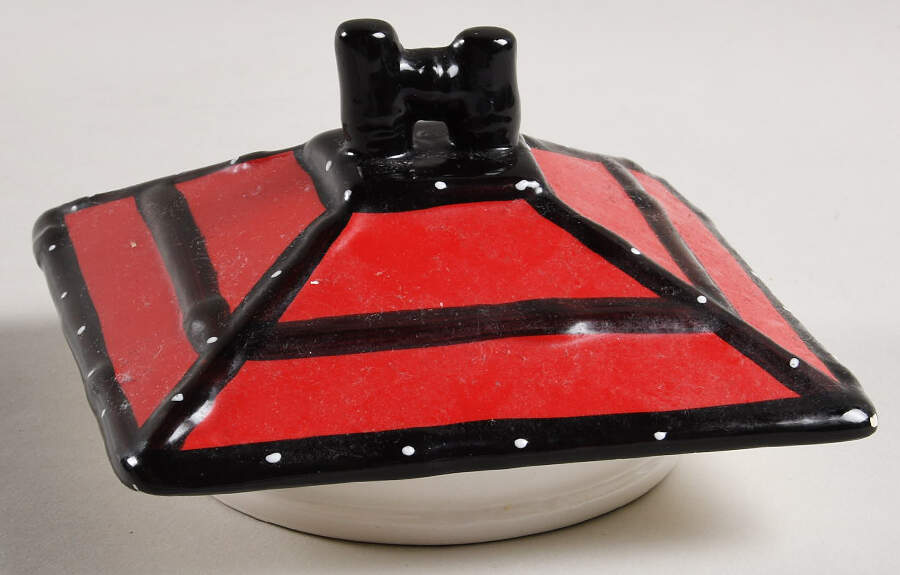 Country French Red Lid for Small Canister by Casa Vero-1