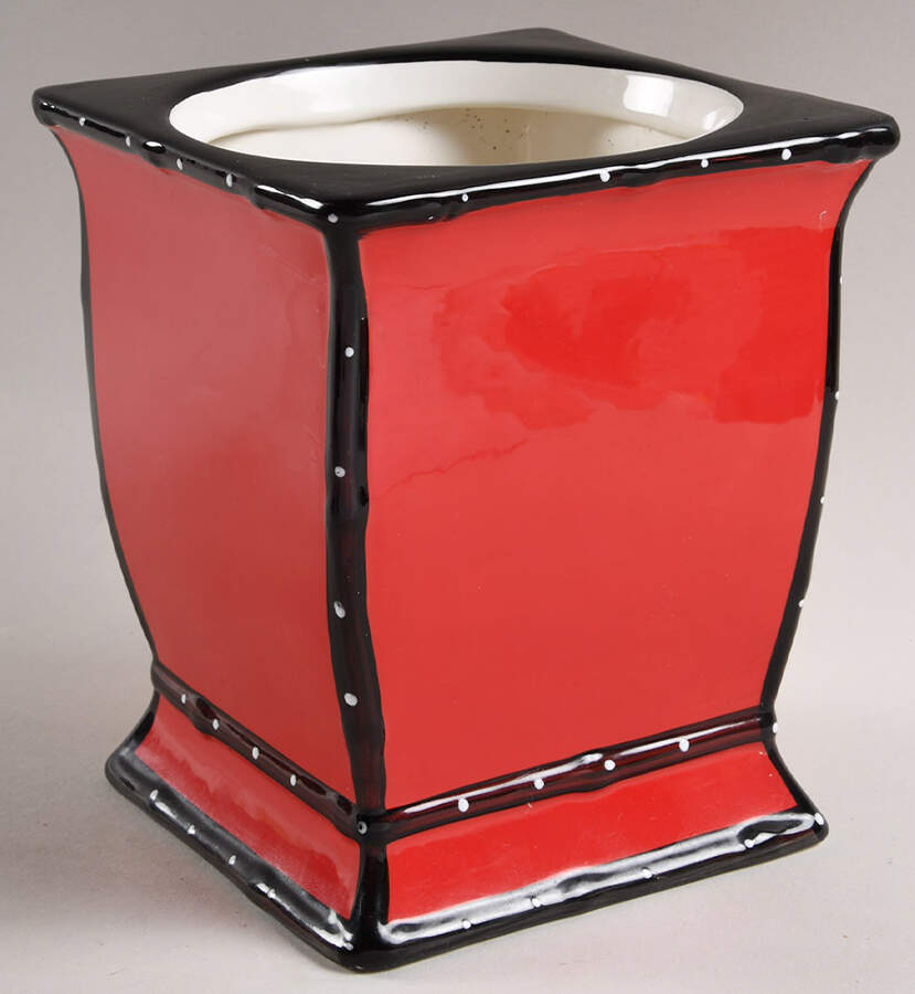 Country French Red Large Canister No Lid by Casa Vero-1