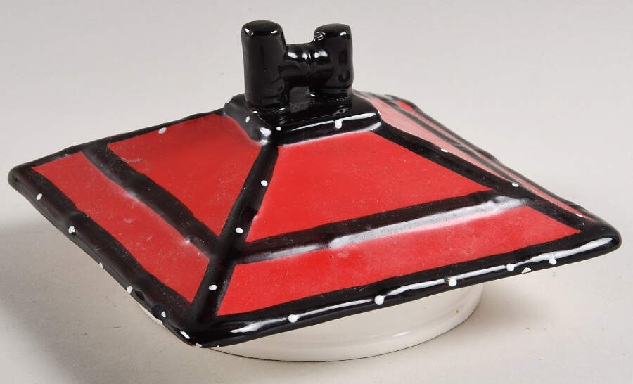 Country French Red Lid for Large Canister by Casa Vero-1