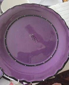 Country French Purple Dinner Plate by Casa Vero-1