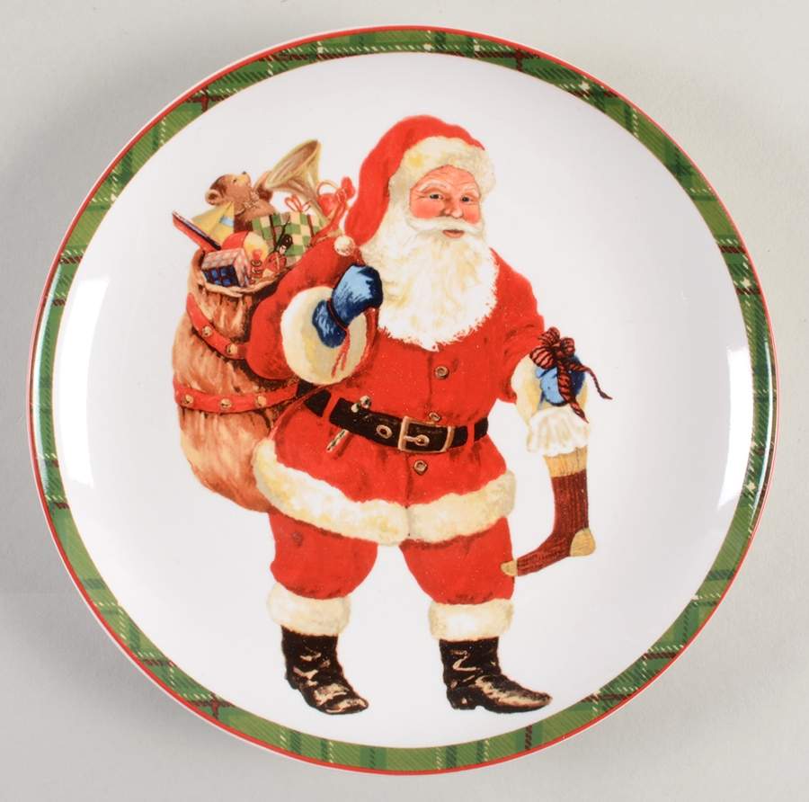 Hello Santa Salad Plate by 222 Fifth (PTS)-1