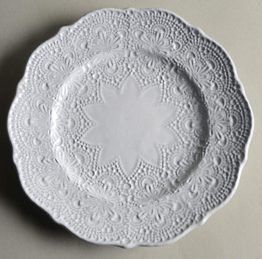 Merletto White Salad/Dessert Plate by Arte Italica-1