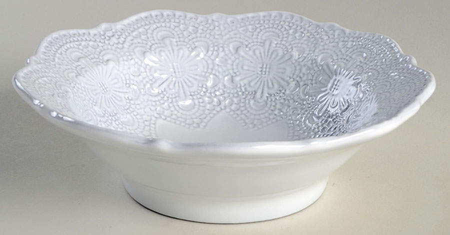 Merletto White Coupe Cereal Bowl by Arte Italica-1