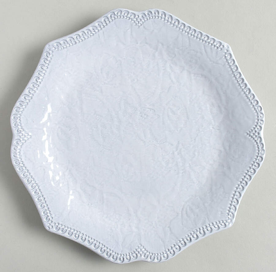 Merletto White Salad/Dessert Plate by Arte Italica-1