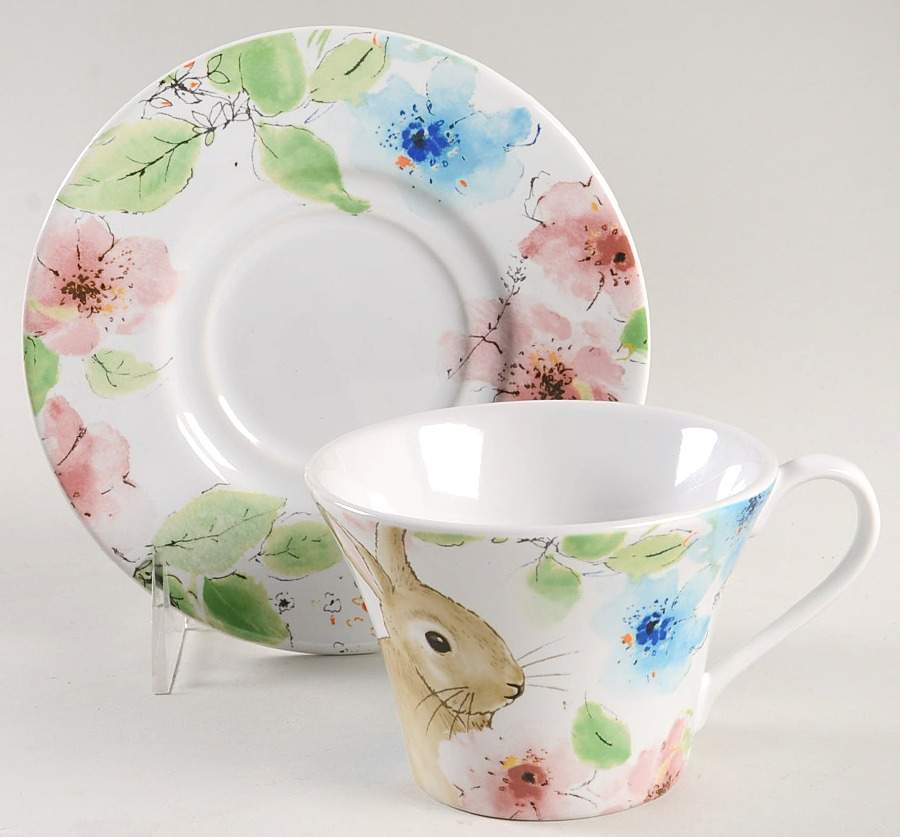 Bastia Flat Cup & Saucer Set by 222 Fifth (PTS)-1