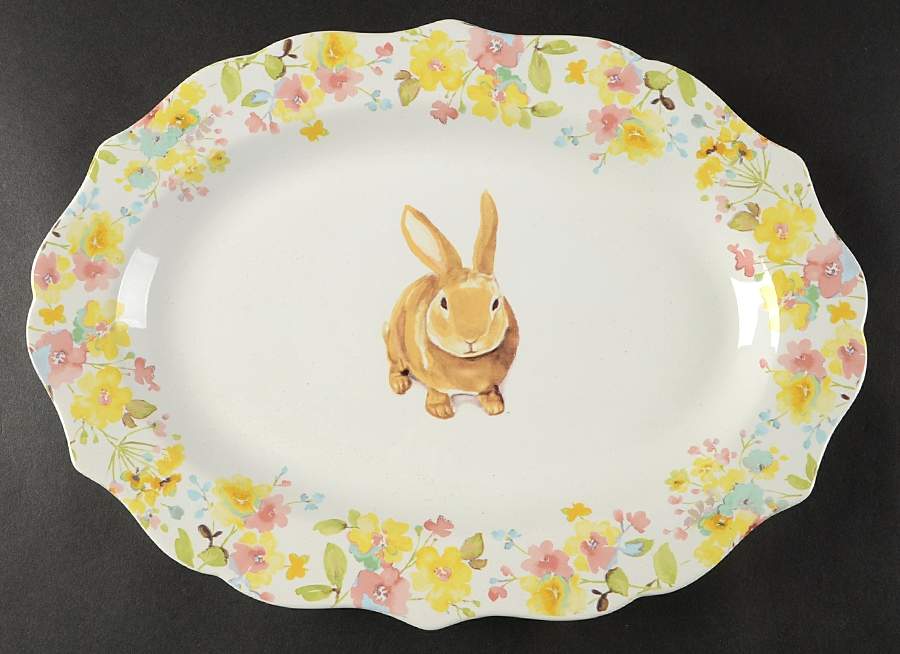 Sydney 14" Oval Serving Platter by 222 Fifth (PTS)-1