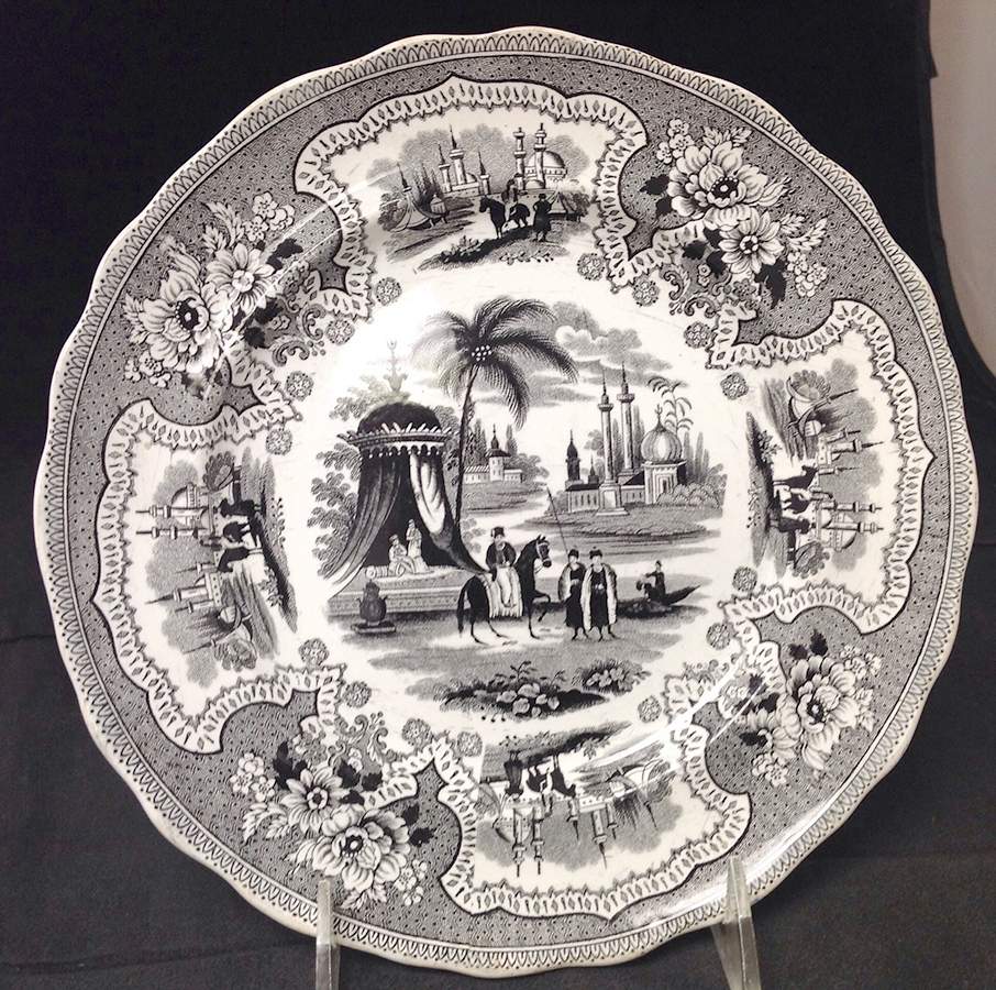 Palestine-Black Luncheon Plate by Adams China-1