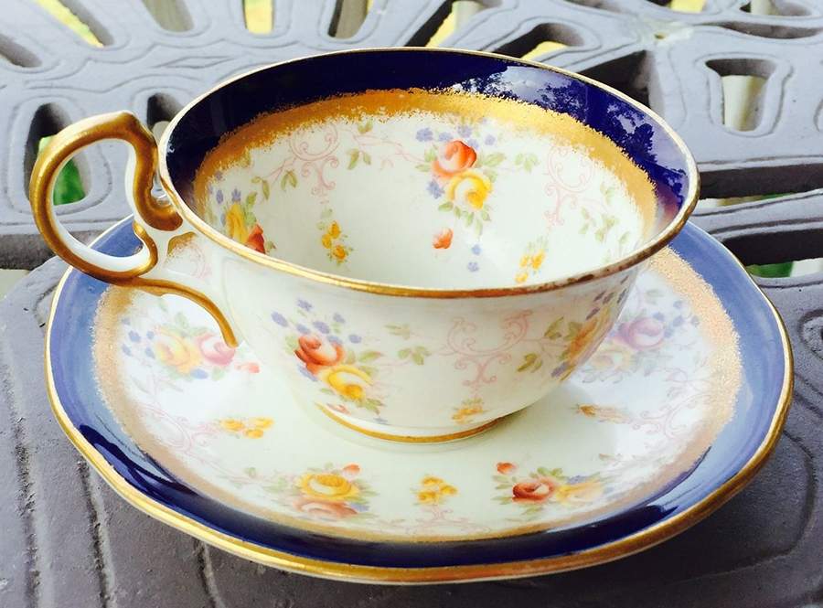 13561 Footed Cup & Saucer Set by John  Aynsley & Sons-1