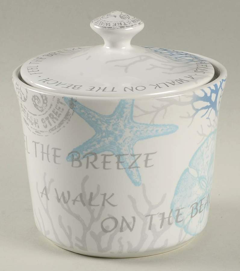 Coastal Breeze-Blue Small Canister & Lid by 222 Fifth (PTS)-1