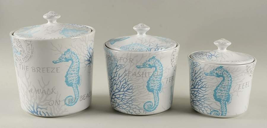 Coastal Breeze-Blue (3 Piece) Canister Set (Box Set) by 222 Fifth (PTS)-1
